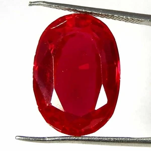 14.25CtsNatural 16x11x7 Imitation Ruby Oval Cut Cabochon Loose Gemstones - Picture 1 of 3