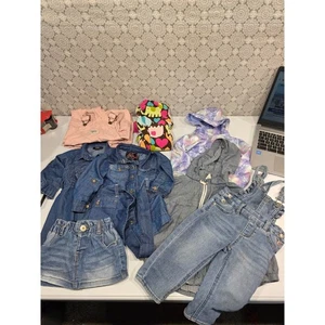 Baby Mädchen Kleidung Paket Jacke Overall Rock Denim Rosa Lila Nike H&M 12-18 M - Bild 1 von 23