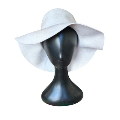 Sombrero flojo vintage años 60 Henry Pollak Belvedere fieltro lana crema ala ancha boho Foto 1 de 3