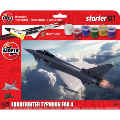 EUROFIGHTER TYPHOON FGR 4 STARTER SET KIT 1:72 Airfix Kit Aerei Nouveau modèle - Photo 1/3