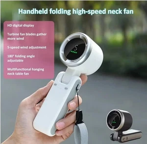 USB Rechargeable Mini Handheld Turbo Fan Portable Cooling Fan, Up to 12-Hour - Picture 1 of 6