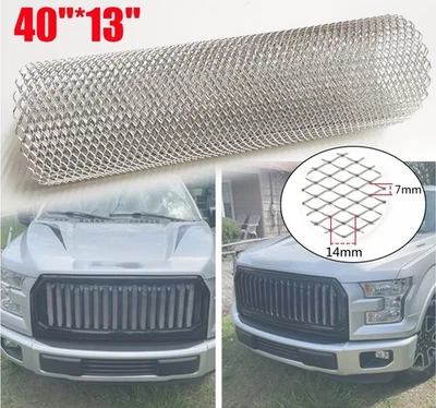 Universal 40"x13" Parrilla Coche Malla Cubierta Rejilla Inserto Parachoques Agujero Hexágono 7x14mm Foto 1 de 4