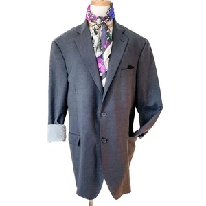 Brooks Brothers gray stretch wool blend Madison fit blazer jacket size 44R - Picture 1 of 9