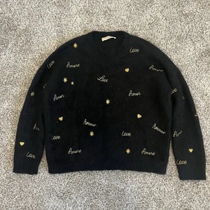 SÉZANE HOPE PULLOVER "SCHWARZ" KINDER MOHAIR PULLI LANGARM SWEATER GR. SMALL - Bild 1 von 6