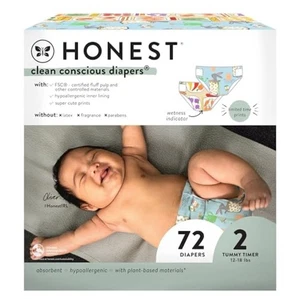 The Honest Company Clean Conscious Windeln für empfindliche Haut 72 Windeln Gr. 2 - Bild 1 von 1