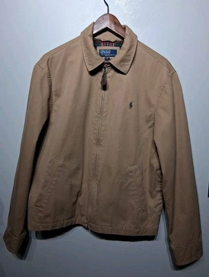 Chaqueta De Colección Polo Ralph Lauren Para Hombre Marrón Cremallera Completa Algodón Talla M Foto 1 de 4