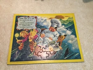 #400 VINTAGE THREE MEN IN A TUB PUZZLE - Picture 1 of 6