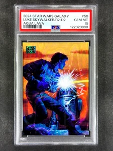 2024 Topps Chrome Star Wars #50 Luke Skywalker/R2-D2 Aqua Lava /175 PSA 10 Gem - Picture 1 of 2