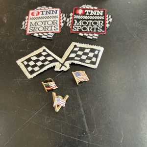 TNN Motorsports Patches Checkered Flag Patch And 3 Flag Pins - Picture 1 of 1