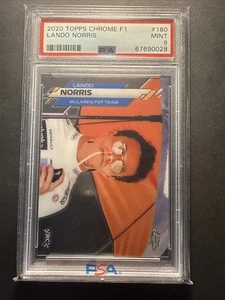 2020 TOPPS CHROME F1 #180 LANDO NORRIS RC ROOKIE PSA 9 MINT - Picture 1 of 3