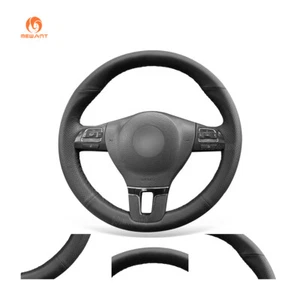 Funda de volante de cuero sintético puntada a mano MEWANT DIY para VW Tiguan Golf Plus Passat CC - Imagen 1 de 9