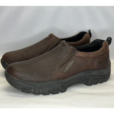 Roper Bay Brown Performance Brown Leather Slip On Shoes Men's Size 12 Loafers - Image 1 of 4