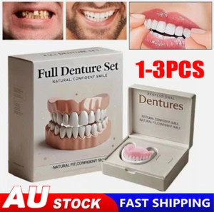 1-3Pack Advanced Customized Full Denture Set, Silicone Reline Denture Set AU HOT - Picture 1 of 12