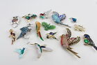 Animal Jewellery Birds Enamel Rhinestone Statement Owl Hummingbird x 15