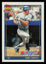 1991 Topps Kirk Gibson #490 Los Angeles Dodgers Baseball Card