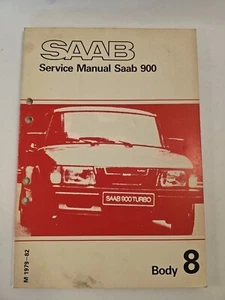 Factory Saab 900 Service Manual Body 8 1979 - 1982 - Foto 1 di 3
