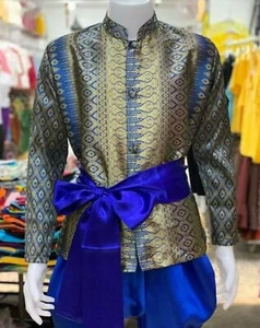 Asian shirt for men, khmer clothes khmer shirt Thai-lao dress,Thai Traditional - Picture 1 of 20