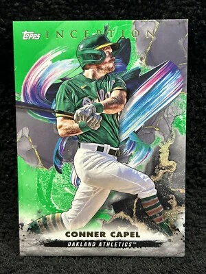 2023 Topps Inception Conner Capel Green #25 RC Oakland Athletics Reds Cardinals - Image 1 of 2