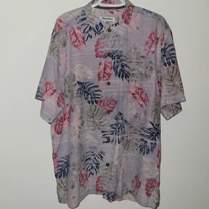 Tommy Bahama Short Sleeve Button Up Men's Size XL Hawaiian Floral Silk Blend - Picture 1 of 8