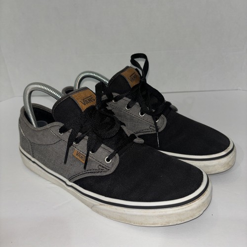 Sneakers da skate classiche Vans Youth stringate nere n' grigie taglia 7 #500714 tela