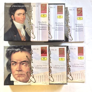 BEETHOVEN String Trios, Early Quartets CDs Mutter, Rostropovich, Amadeus, Hagen - Picture 1 of 7