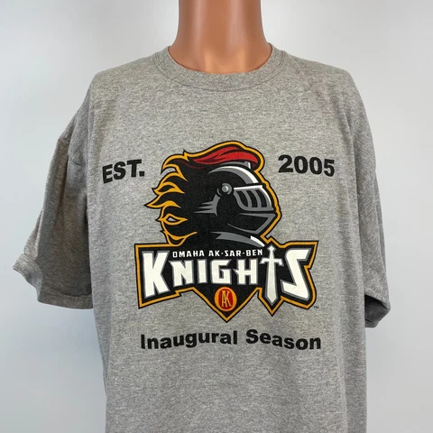 Omaha Ak Sar Ben Knights Inaugural Season T Shirt Vtg 2005 AHL Hockey XL Cover
