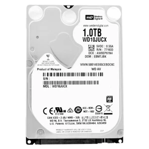 Hard Drive WD 1TB WD10JUCX 16Mb Cache 5400Rpm SATA III 2.5'' Inches - Picture 1 of 5