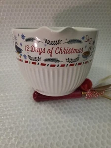 Southern Living Holiday Mixing Bowl & Whisk Set 12 Days Of Christmas - Picture 1 of 8