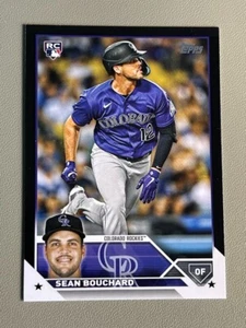 Sean Bouchard Rookie Card BLACK /72 2023 Topps Update Series Colorado Rockies - Bild 1 von 2