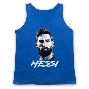 MESSI ILLUSTRATION TRIBUTE FOOTBALL SOCCER HERO LEGEND ADULTS VEST TANK TOP - Picture 1 of 9