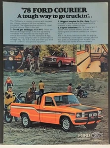 1978 Ford Courier Pick Up Truck Print Ad Motorcycles - Bild 1 von 1