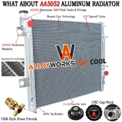 Radiador de aluminio de 4 filas para Toyota 4Runner Lexus GX470 2003-2009 2005 4,7 L V8 Foto 1 de 4