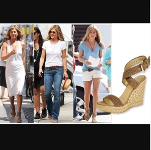 Stuart Weitzman Alexlo Alex Azul Marino Crochet Alpargatas Cuña Sandalias 8 Boho - Imagen 1 de 9