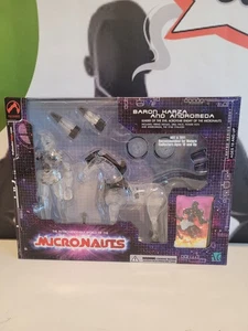 Palisades Micronauts Baron Karza & Andromeda Clear Variant Retro Series 2002 MOC - Picture 1 of 5