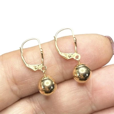 LUX Vintage 14k Gold Pearl Dangle Earrings, Classic - Image 1 of 4