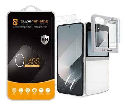 2X Protector de Pantalla de Cristal Templado para Samsung Galaxy Z Flip 7 FE (+2 TPU Principal) Foto 1 de 4