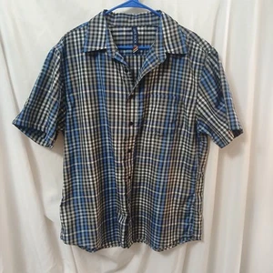 Herren True Rock Multicolo kariertes Kurzarm Hemd mit Knopfleiste Größe 2XL leicht - Bild 1 von 12