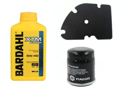 Kit Inspección Piaggio Vespa 125 200 Bardahl XTM 5W40 Filtro de Aceite Original - Imagen 1 de 4