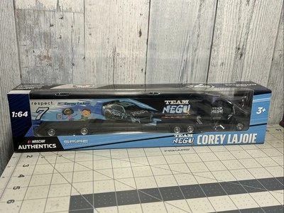 2023 Wave 7 Corey LaJoie Team Negu Spire Motors Hauler 1/64 NASCAR Authentics - Image 1 of 4