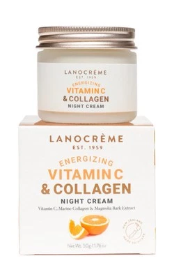 LANOCREME New Zealand Energizing Vitamin C & Collagen Night Cream 50g NEW - Image 1 of 4