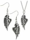 Stainless Steel Angel Wing Jewelry Set - Psalm 34:7 Shields Of Strength