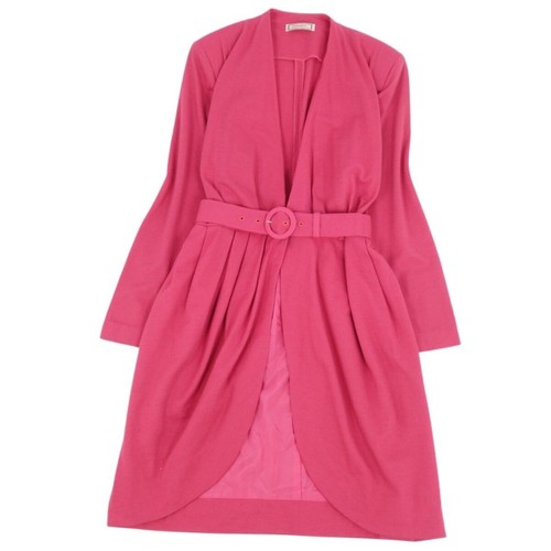 SAINT LAURENT (YSL) Abito donna vintage Yves Saint Laurent capospalla in lana con cintura M usato0