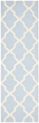 Safavieh Cambridge LIGHT BLUE Wool Runner Rug 2' 6 x 18' - CAM121A-218 - Image 1 of 2