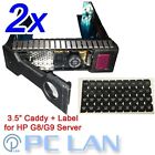 2X 3.5" Lff Sas Sata Hdd Tray Caddy For Hp G8 Ml310e Ml350e Ml350p With Label