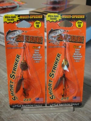 2 Joe's Flies Talla 10 SpinnerBaits Corto Striker Little Rainbow Trout 213-10 Foto 1 de 4
