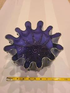 Epiphany Studios April Wagner Art Glass Bowl 2004 Signed 9x8x6" - Picture 1 of 8