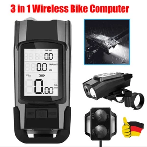 Fahrradcomputer LCD Fahrrad Tachometer Radfahren Kilometerzähler Fahrradtacho - Bild 1 von 12
