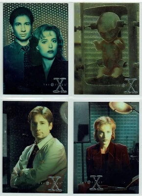 X FILES SEASON 1 SET OF FOUR CHROME CARDS - Image 1 of 2