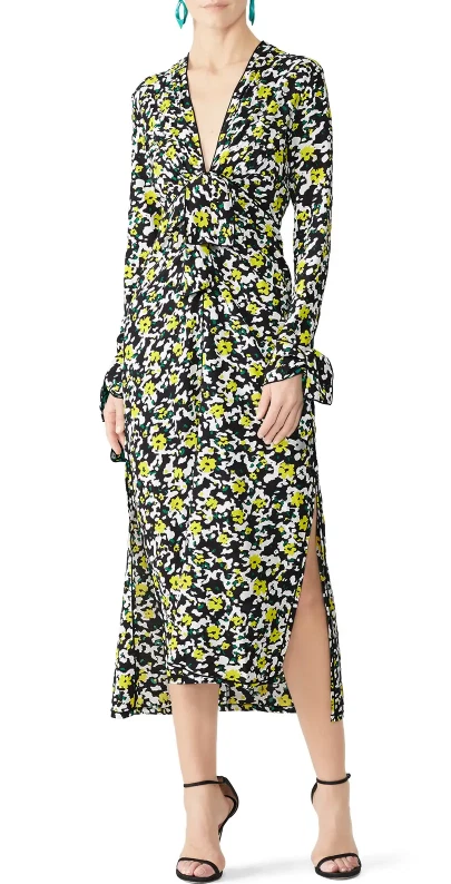 Vestido Proenza Schouler Multicolor NUDO FLORAL Crepé Talla 2 Foto 1 de 4
