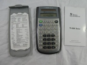 Texas Instruments TI-36X Scientific Calculator Solar N-0408H 2004 Booklet WORKS - Picture 1 of 14